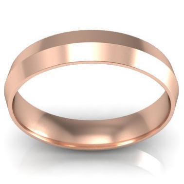 Knife Edge Wedding Ring 4mm Plain Wedding Rings deBebians 