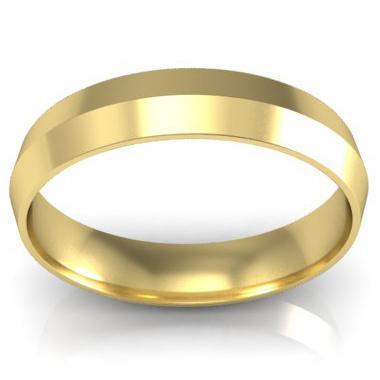 Knife Edge Wedding Ring 4mm Plain Wedding Rings deBebians 