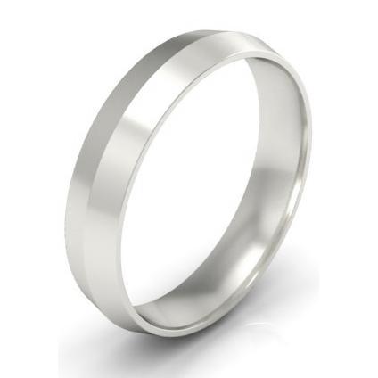 Knife Edge Wedding Ring 4mm Plain Wedding Rings deBebians 