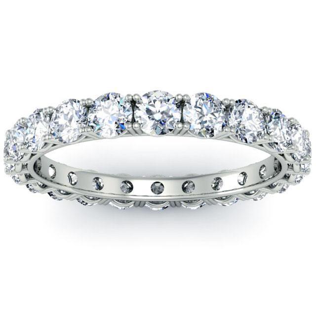 2.00cttw Round Four Prong Lab Created Diamond Eternity Band