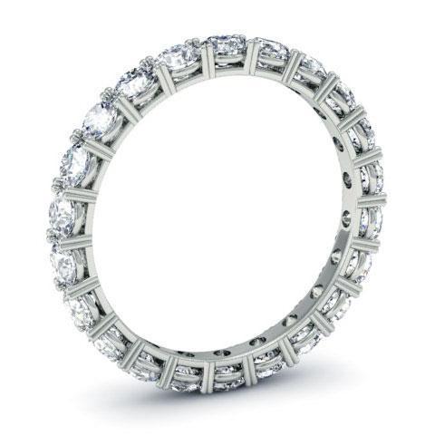 2.00cttw Round Four Prong Lab Created Diamond Eternity Band