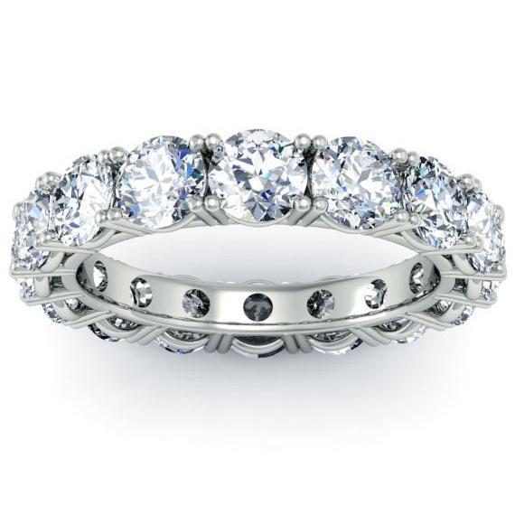 4.00cttw Round Four Prong Lab Created Diamond Eternity Band