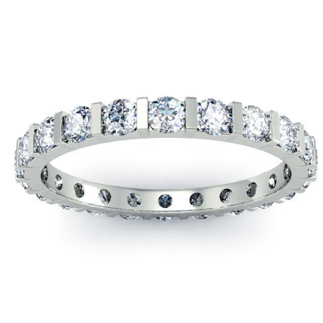 Round Bar Set Diamond Eternity Band - 1.00 carat - I1 Clarity Diamond Eternity Rings deBebians 