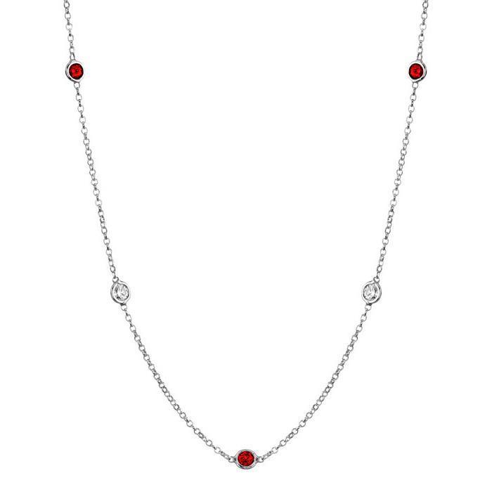 Ruby and Diamond Station Necklace – deBebians