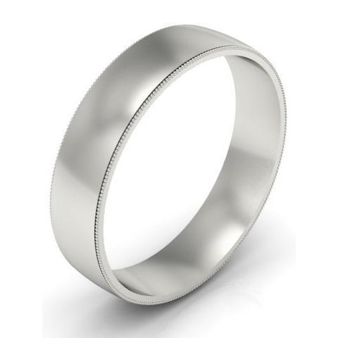 Vintage Style Wedding Ring 5mm Plain Wedding Rings deBebians 