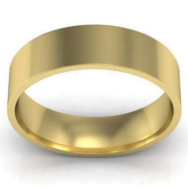 Plain Gold Pipe Cut Ring 5mm Plain Wedding Rings deBebians 