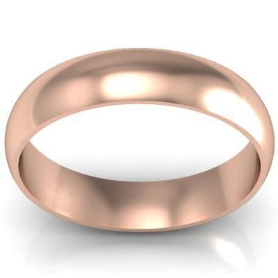 Classic Gold Wedding Ring 5mm Plain Wedding Rings deBebians 