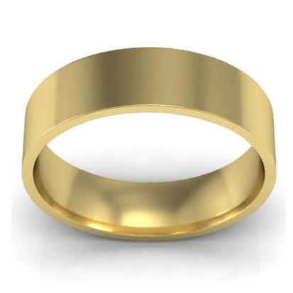 Flat Wedding Ring for Women 5mm Plain Wedding Rings deBebians 