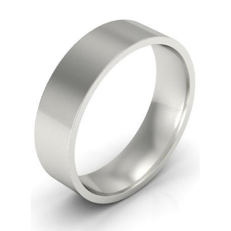 Flat Wedding Ring for Women 5mm Plain Wedding Rings deBebians 