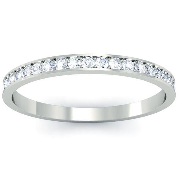 2mm Half Eternity Ring Pave Diamond Half Eternity Rings deBebians 