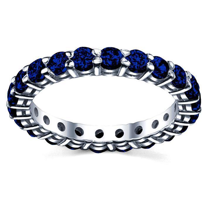 2.00 cttw Sapphire Eternity Ring Gemstone Eternity Rings deBebians 