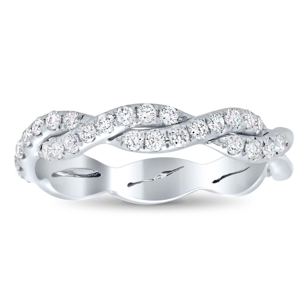 Twisting Pave Diamond Wedding Ring Diamond Wedding Rings deBebians 