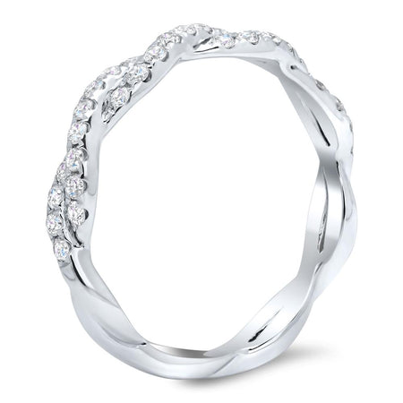 Twisting Pave Diamond Wedding Ring Diamond Wedding Rings deBebians 