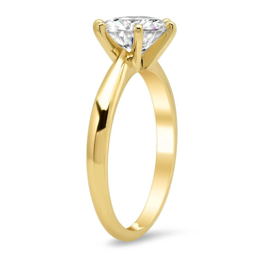 Traditional 6 Prong Solitaire Engagement Ring Setting Solitaire Engagement Rings deBebians 
