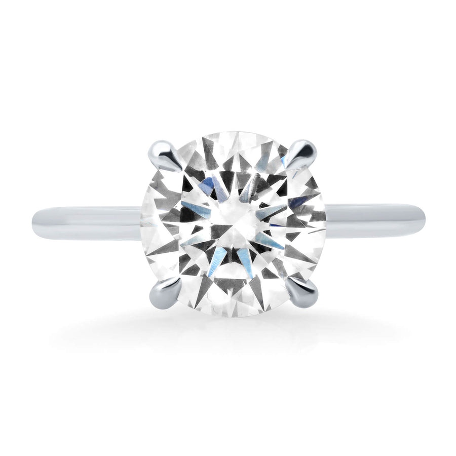 Simple Lab Grown Diamond Solitaire Engagement Ring