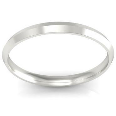 2mm Knife Edge Wedding Band in 14k Plain Wedding Rings deBebians 