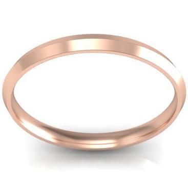 2mm Knife Edge Wedding Band in 14k Plain Wedding Rings deBebians 