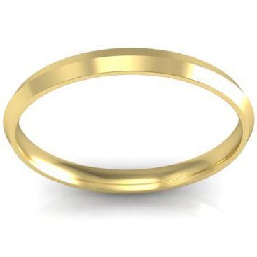 2mm Knife Edge Wedding Band in 14k Plain Wedding Rings deBebians 