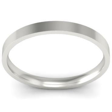 2mm Flat Wedding Band in 18k Plain Wedding Rings deBebians 