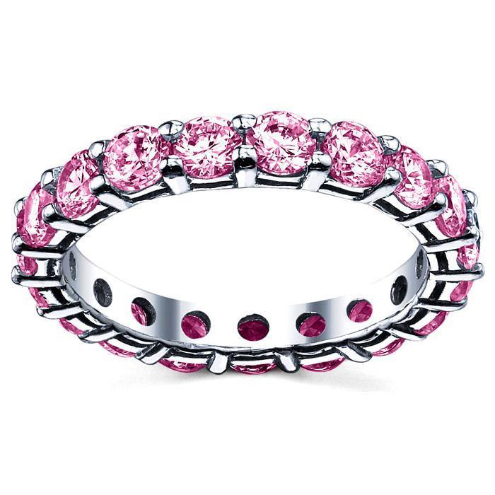 3.00 cttw Pink Sapphire Eternity Ring Gemstone Eternity Rings deBebians 