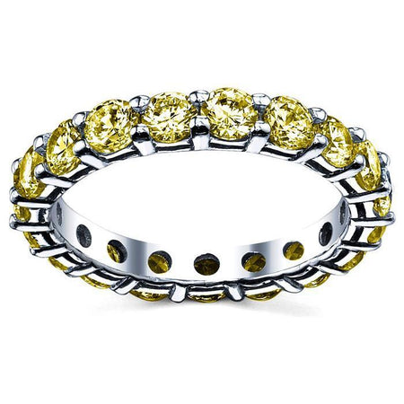 3.00 cttw Yellow Sapphire Eternity Ring Gemstone Eternity Rings deBebians 