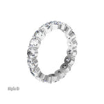 3.5mm Forever One Moissanite Round Eternity Ring Moissanite Wedding Rings deBebians 