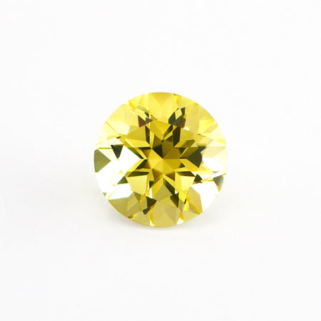 3.79ct 9mm Round Lab Grown Vibrant Yellow Sapphire