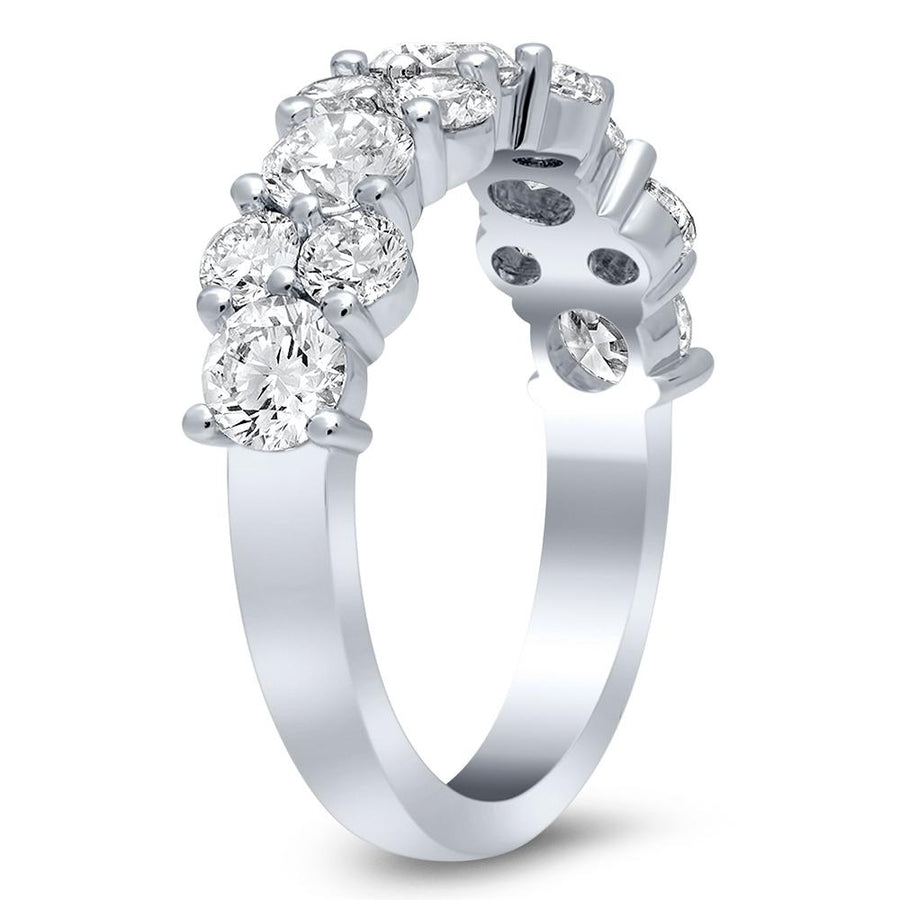 Round Diamond Half Eternity Garland Wedding Ring Diamond Wedding Rings deBebians 