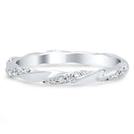 Twist Pave Eternity Wedding Ring Diamond Wedding Rings deBebians 