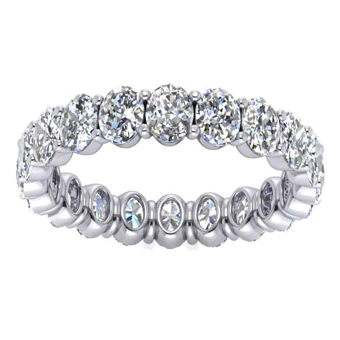 Oval Cut Shared Prong Diamond Eternity Band - 3.00 carat - VS Clarity Diamond Eternity Rings deBebians 