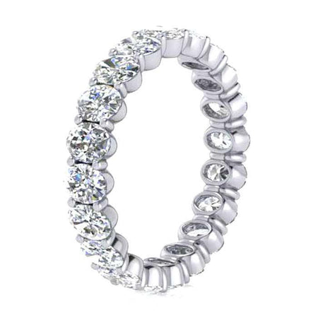 Oval Cut Shared Prong Diamond Eternity Band - 3.00 carat - VS Clarity Diamond Eternity Rings deBebians 