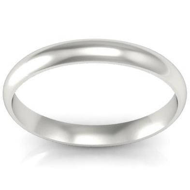 Domed Wedding Band in 14k 3mm Plain Wedding Rings deBebians 