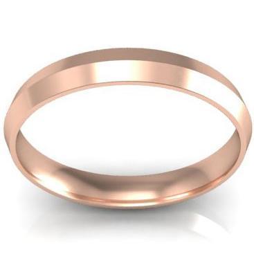 3mm Knife Edge Wedding Band in 14k Plain Wedding Rings deBebians 