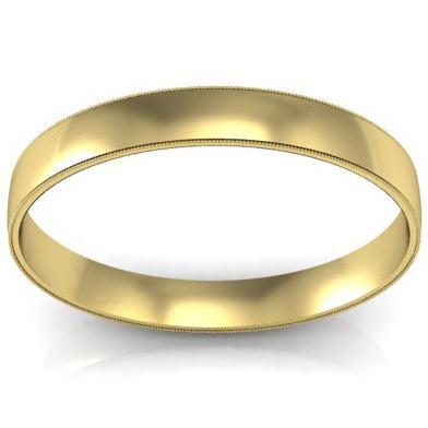 3mm Milgrain Wedding Ring in 18k Plain Wedding Rings deBebians 