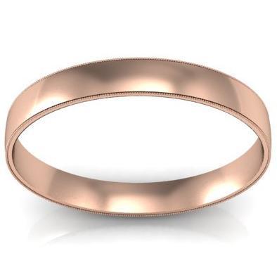 3mm Milgrain Wedding Band in 14k Plain Wedding Rings deBebians 