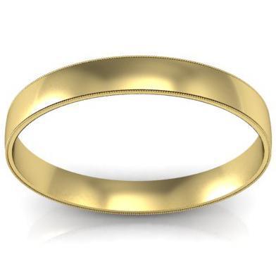 3mm Milgrain Wedding Band in 14k Plain Wedding Rings deBebians 