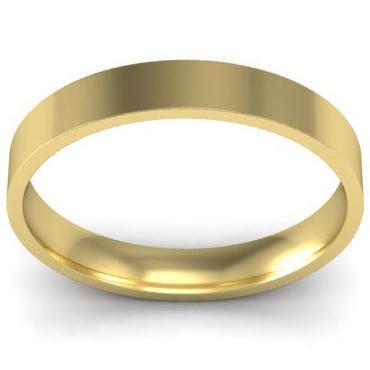 3mm Flat Wedding Band in 18k Plain Wedding Rings deBebians 