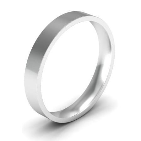 3mm Flat Wedding Band in 18k Plain Wedding Rings deBebians 