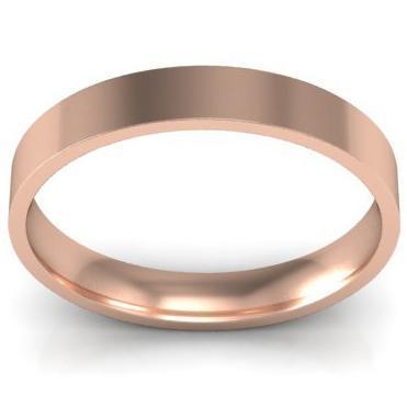 3mm Flat Wedding Ring in 14k Plain Wedding Rings deBebians 