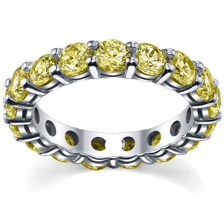 4.00 cttw Yellow Sapphire Eternity Ring Gemstone Eternity Rings deBebians 