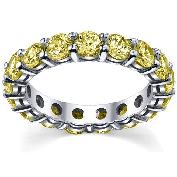 4.00 cttw Yellow Sapphire Eternity Ring Gemstone Eternity Rings deBebians 