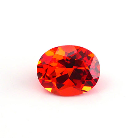 4.01ct 10x8mm Oval Lab Grown Orange Sapphire