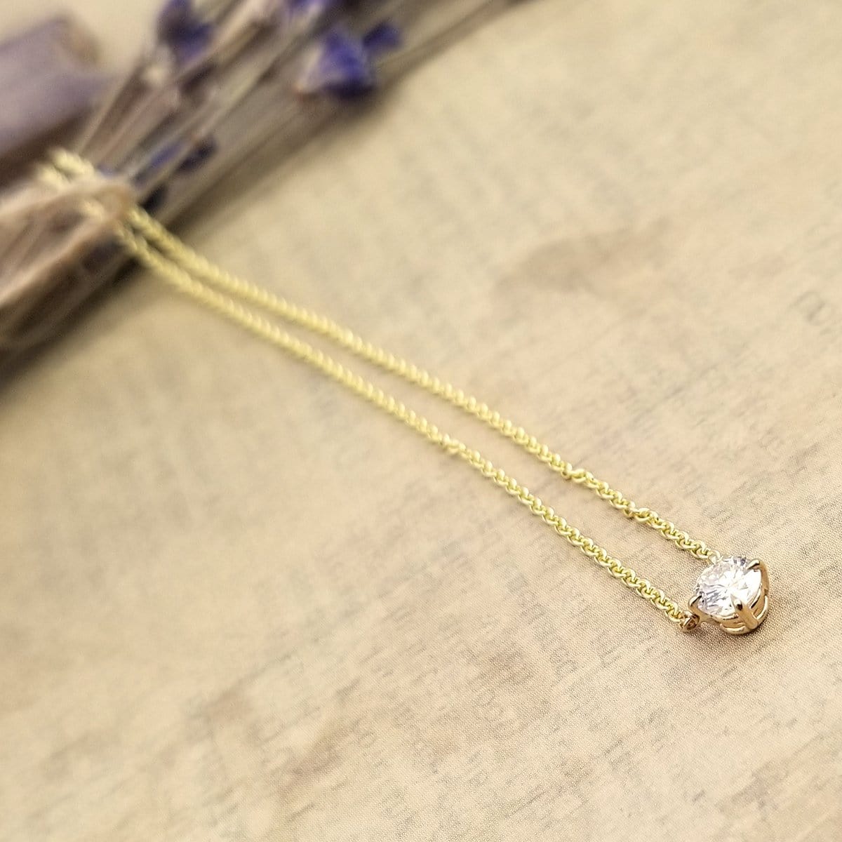 Floating Diamond Solitaire Pendant Setting Necklace – deBebians