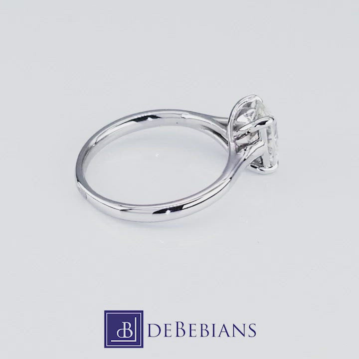 Dainty Trellis Solitaire Engagement Ring Setting