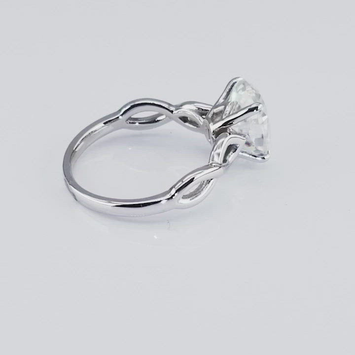 Infinity Twist Solitaire Engagement Ring Setting