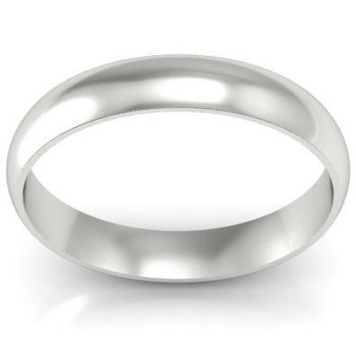 Domed Wedding Band in 18k 4mm Plain Wedding Rings deBebians 