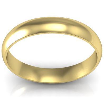 Domed Wedding Band in 18k 4mm Plain Wedding Rings deBebians 