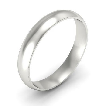 Domed Wedding Band in 18k 4mm Plain Wedding Rings deBebians 