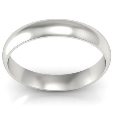 Domed Wedding Band in 14k 4mm Plain Wedding Rings deBebians 