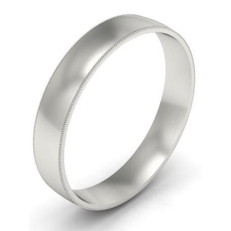 4mm Milgrain Wedding Ring in 18k Plain Wedding Rings deBebians 